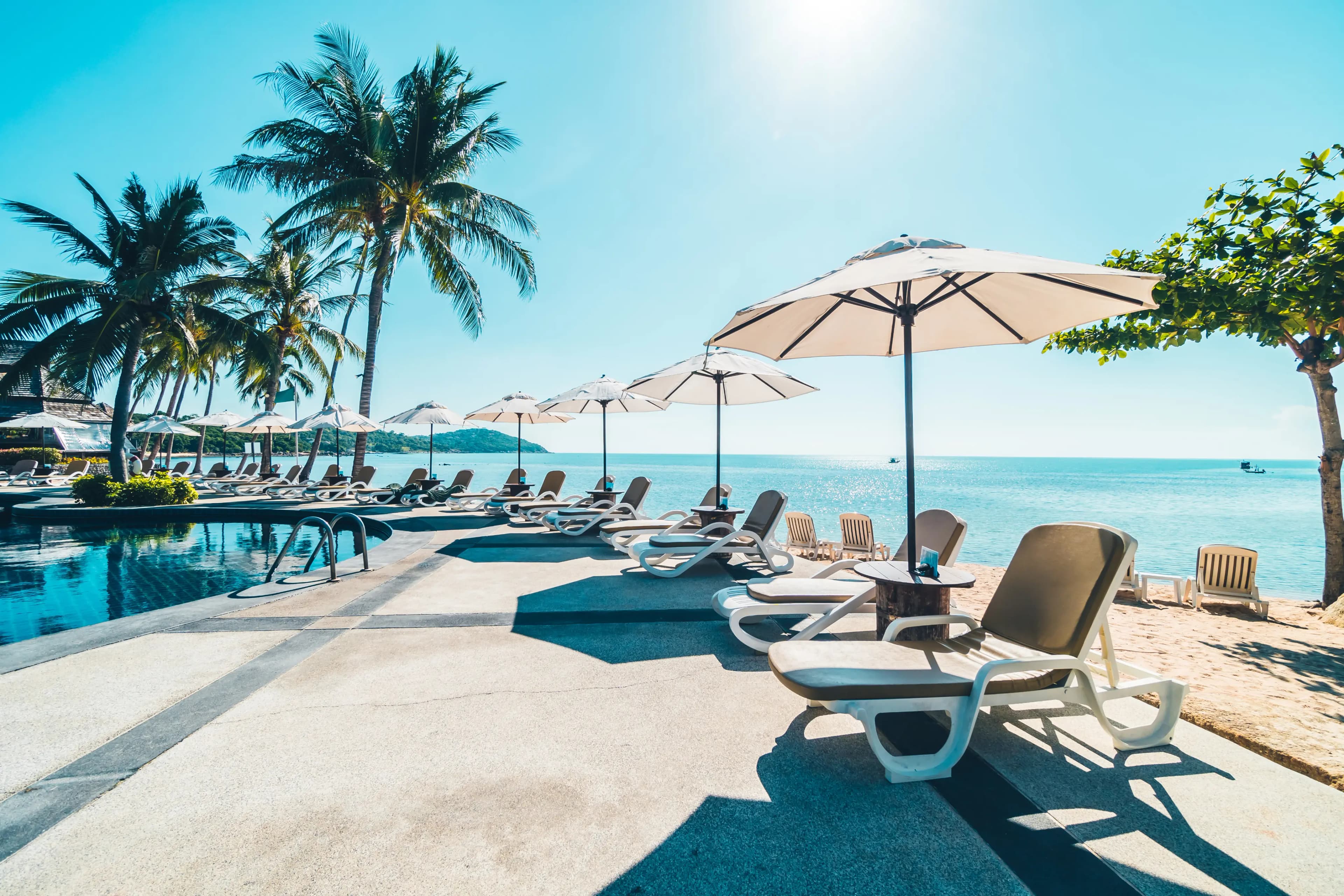 Beach resort lounge