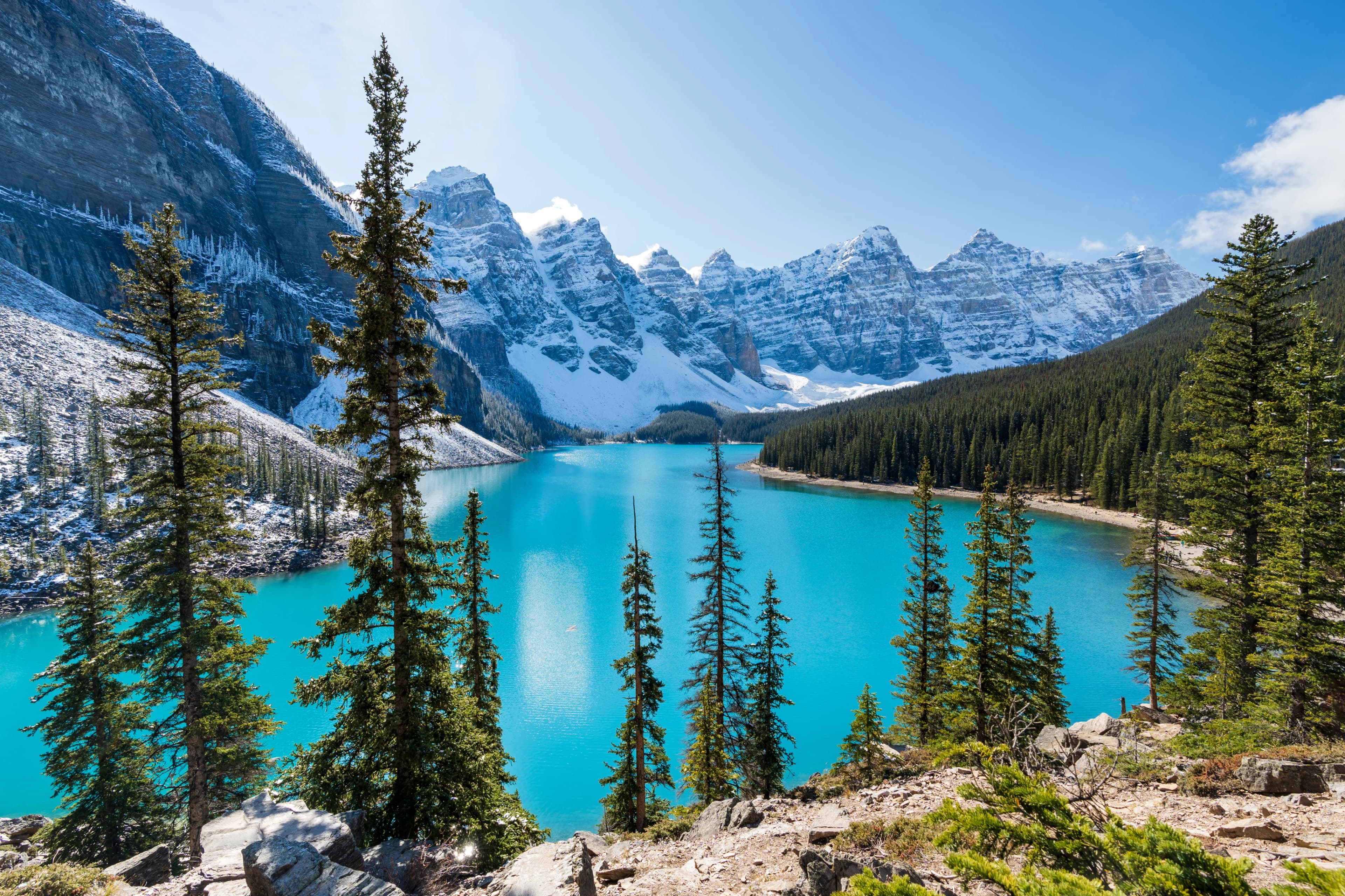 Scenic mountain lake destination